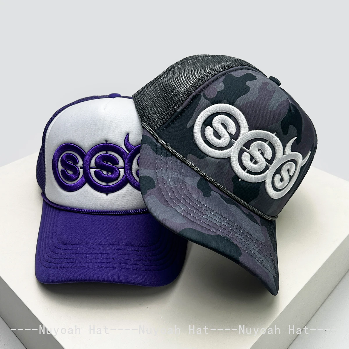Nuevas Gorras de Béisbol Unisex con Bordado de Letras y Cuernos de Diablo, Transpirables, con Malla, Protección Solar, Estilo Hip Hop, Gorras Trucker Versátiles para Exteriores