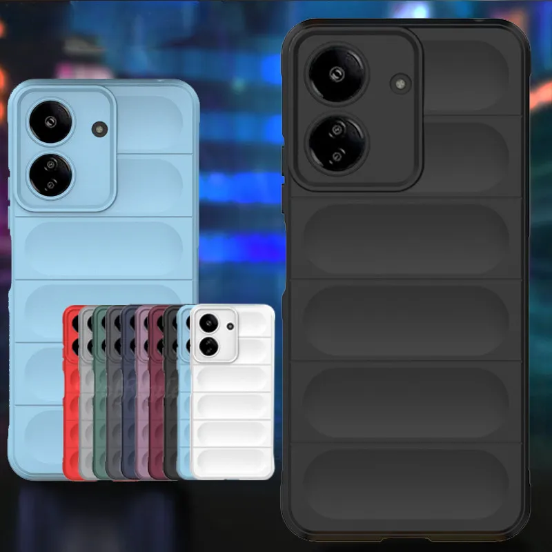 

Чехол для Redmi 13C, чехол для Redmi 13C Capas, ударопрочный резиновый мягкий ТПУ, полный объектив, защитный чехол для Xiaomi Redmi 13C