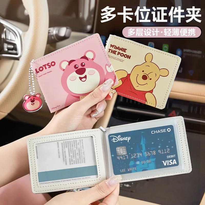 New Anime Kawaii Lotso Car Driver License Protective Cover Cartoon Card Holder Girls PU Waterproof Motor Vehicle Driving License