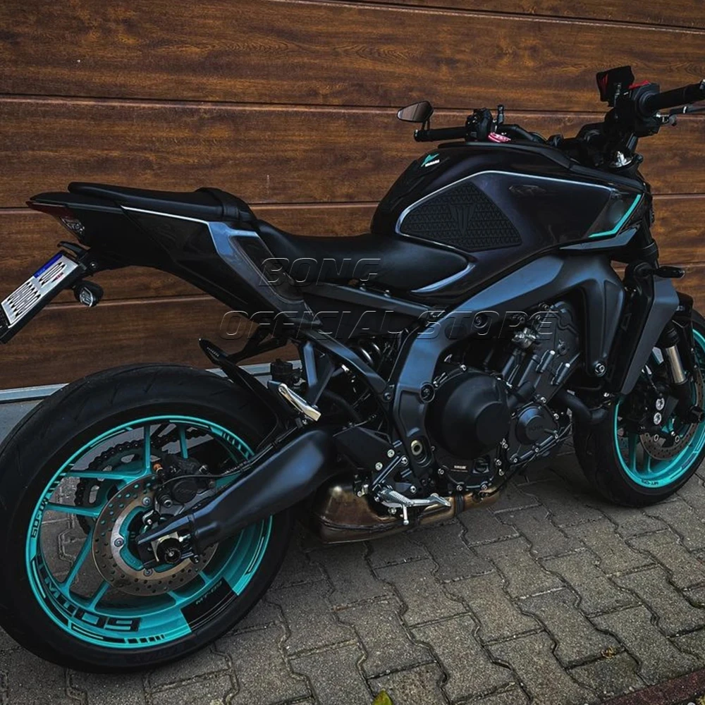 FOR YAMAHA MT-09 MT09 2024 2025 Motorcycle Non-slip Side Fuel Tank Pad Stickers Waterproof Rubber Sticker Fit