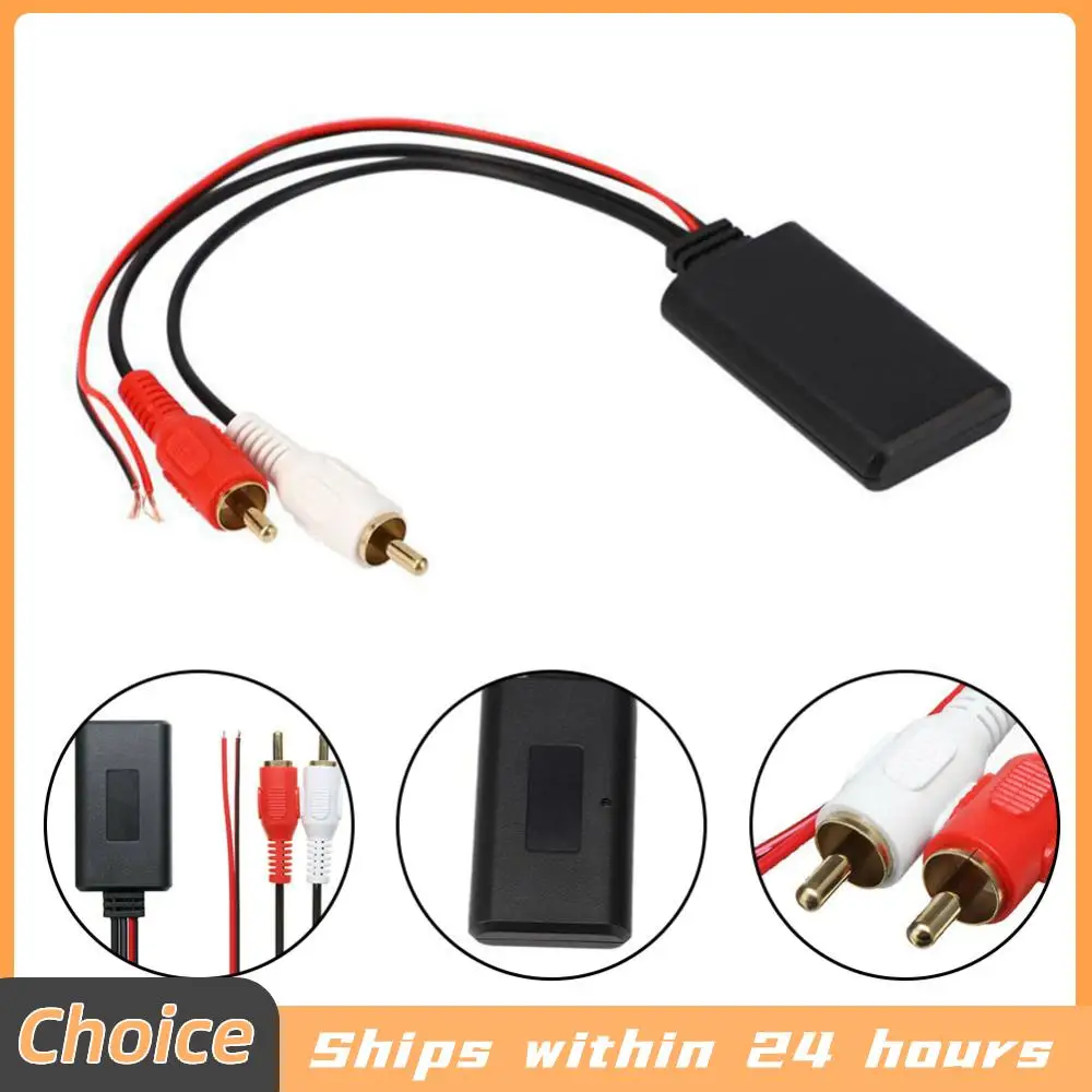 Car Wireless Bluetooth-compatible Receiver Module AUX Adapter Music Audio Stereo Receiver for 2RCA Interface Vehicles