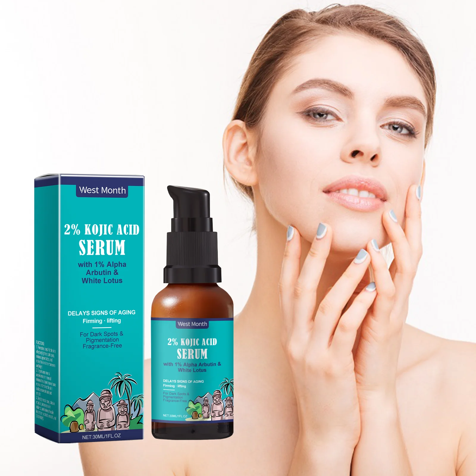 لوشن ترطيب الشتاء للوجه للبشرة الجافة مصل ترطيب مهدئ مع النياسيناميد للبشرة الحساسة غير دهني 30 مل