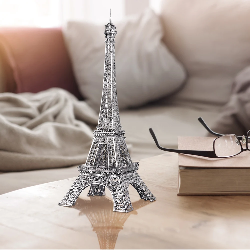 Piececool 3D Metal Puzzle Eiffel Tower 5.5in Building Kits Jigsaw Model Kit DIY Toy for Adult Assembly Gift