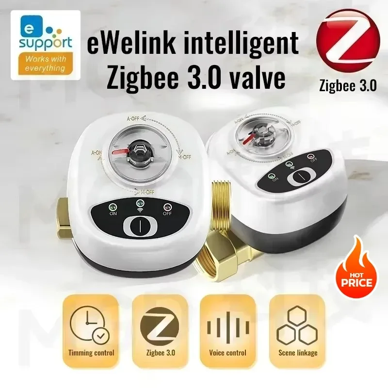 EWelink Smart Water Valve ZigBee Ball Valve - Remote Control APP Compatible with Alex Google Assistant Salute Alice Farm Home
