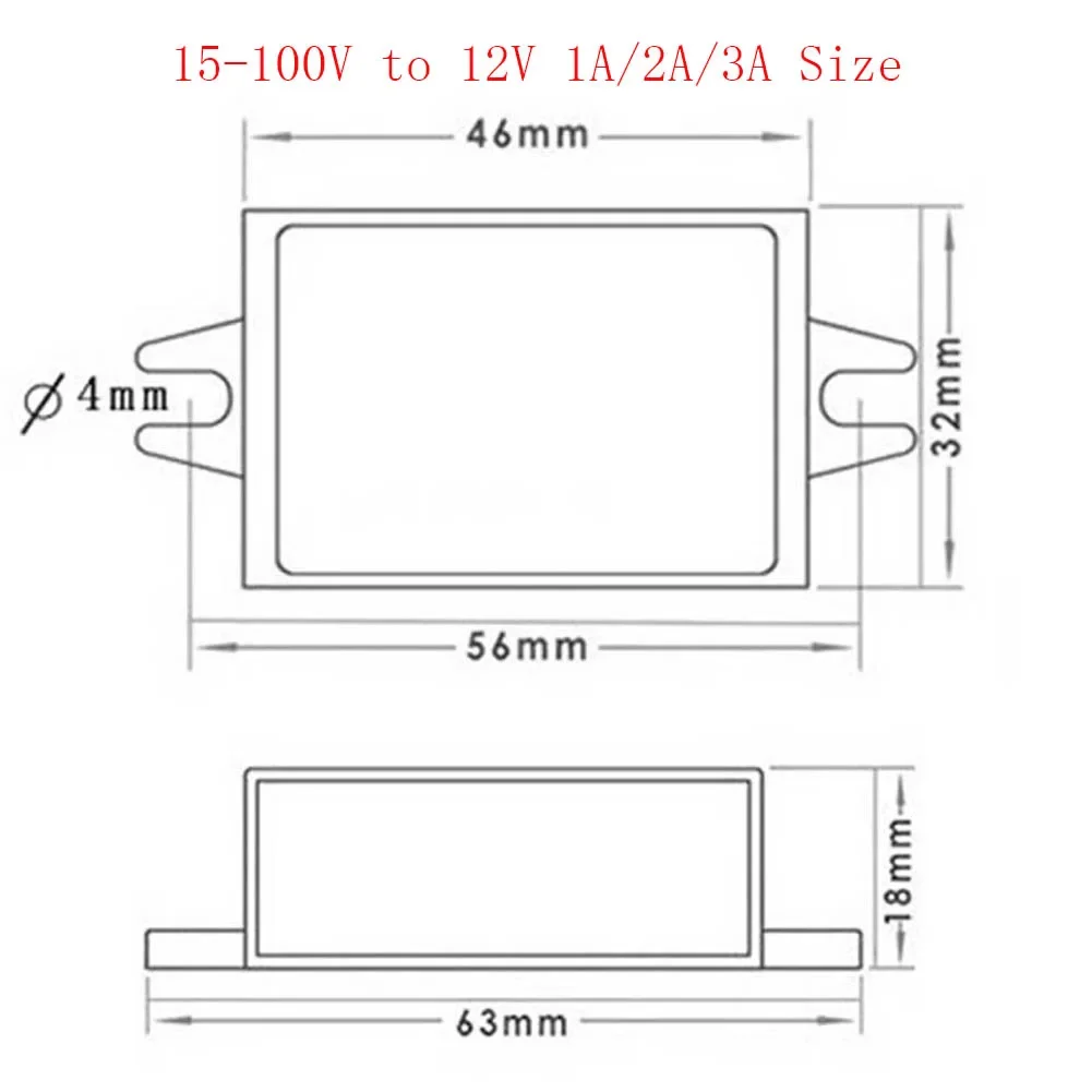 DC15V-100V to 12V 1A-10A Step Down DC DC Converter Regulator Module Voltage Regulator Buck Car Truck Boat Power Supply Adapter