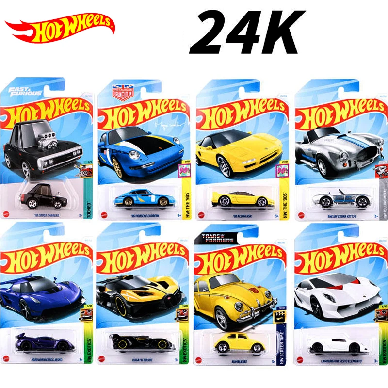 Original Hot Wheels 2024 K Case Car Model Honda Mazda Land Rover Ford Shelby Bugatti Metal Voiture 1/64 Toys for Boys Collection