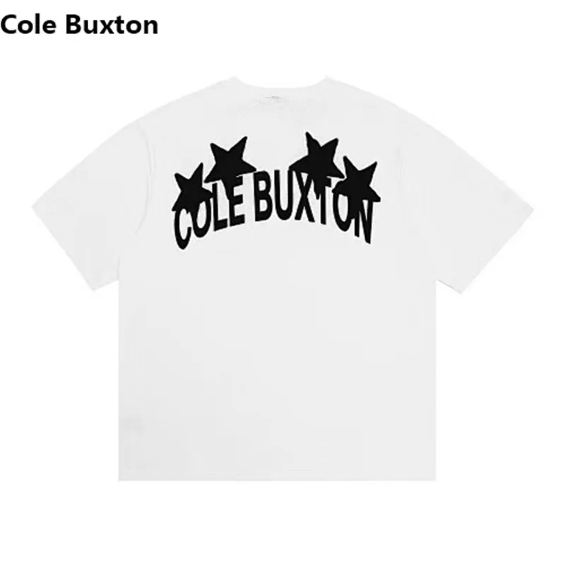 Cole Buxton Minimalist Slogan Western Streetwear Brand Relaxed-Fit Pure Cotton Short-Sleeve T-Shirt Base Layer Garment
