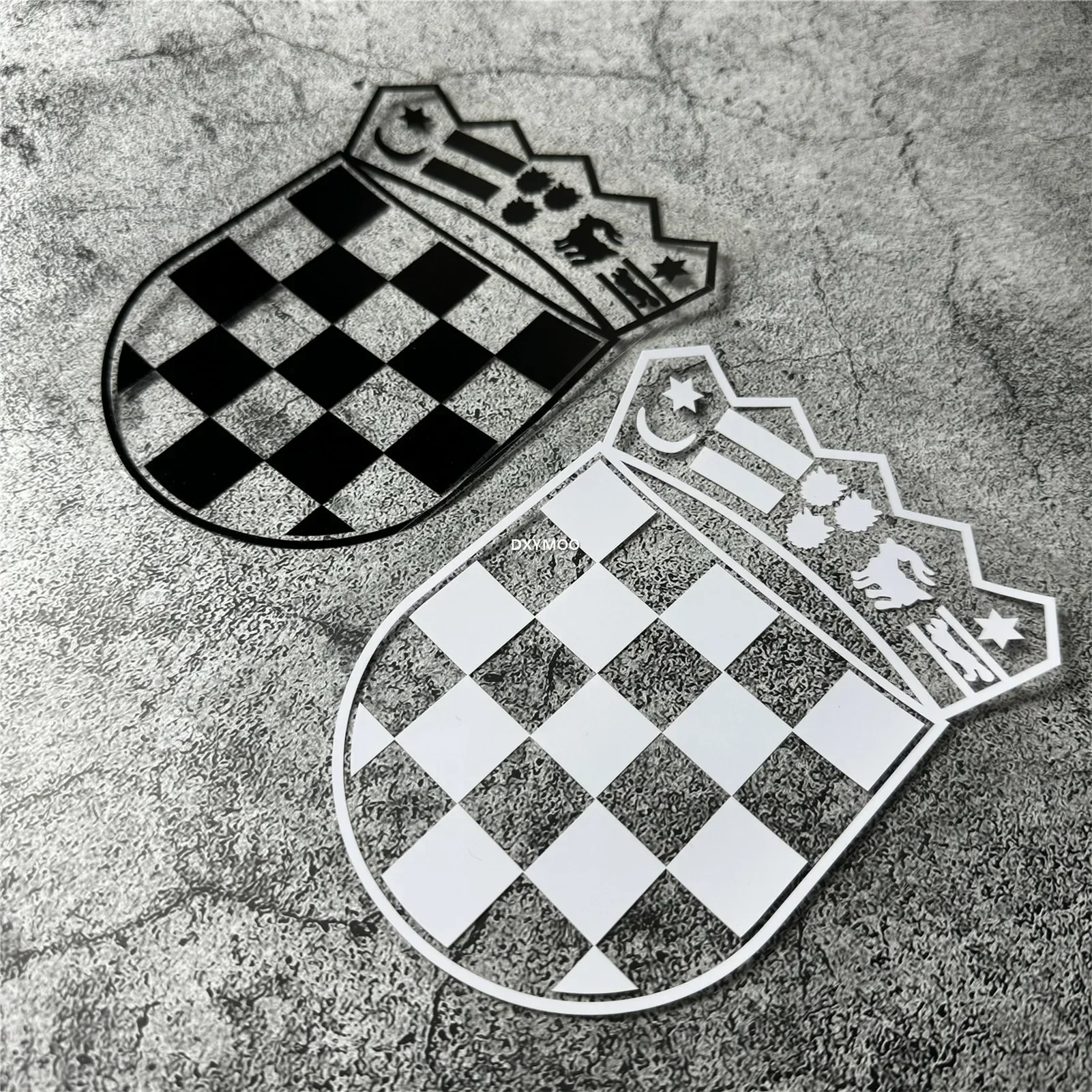 ملصقات السيارات لجمهورية كرواتيا معطف الكرواتي من الأسلحة ملصق مائي خوذة جسم المحرك مزين لنافذة السيارات شارات الجسم من الفينيل