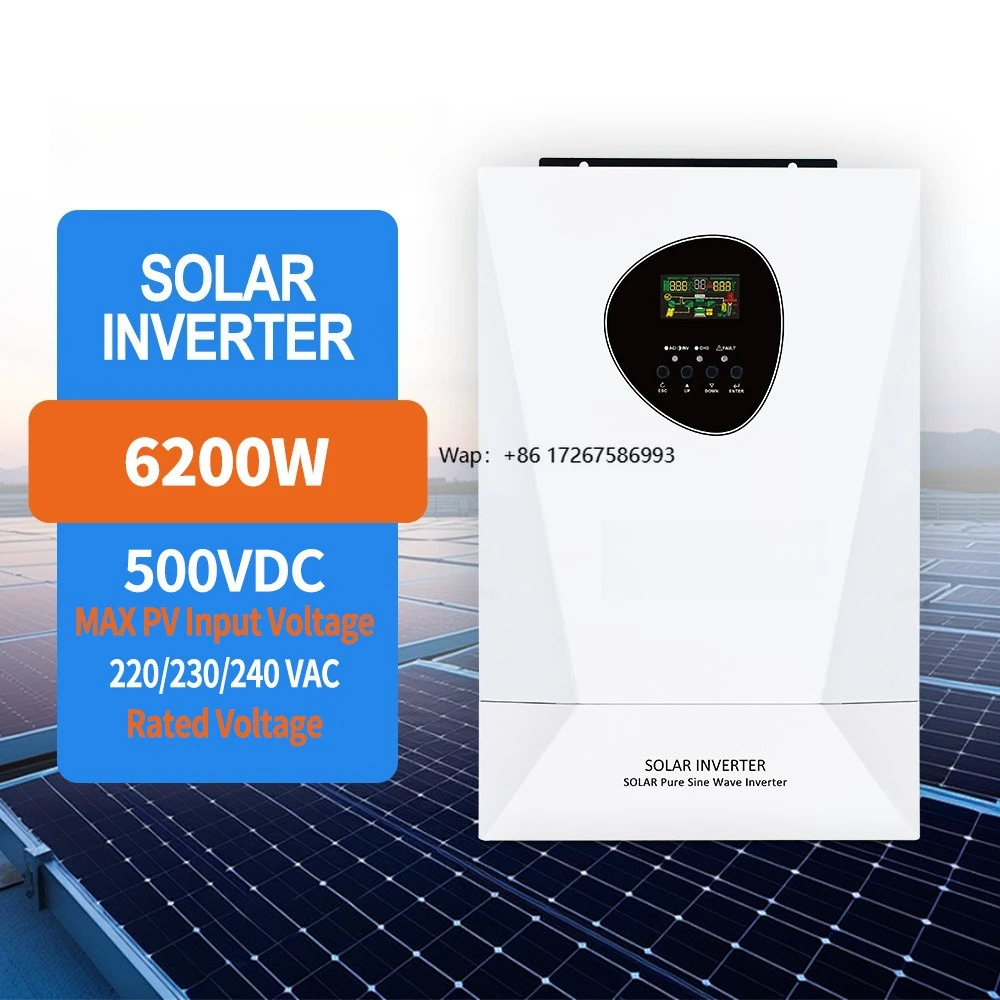 5.5kw 6.2kw 8.6kw 11KW Dual Output Off-Grid Solar Inverter 24V 48v Pure Sine Wave Hybrid Solar Inverter with Controller