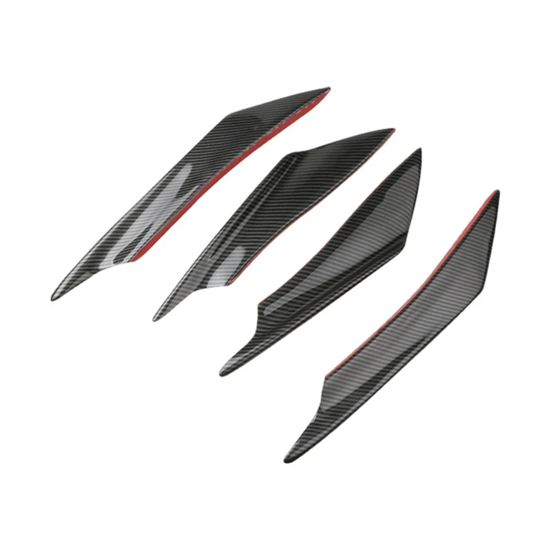 New Front Bumper Side Canards Splitter Fins Universal Black Front Bumper Spoilers