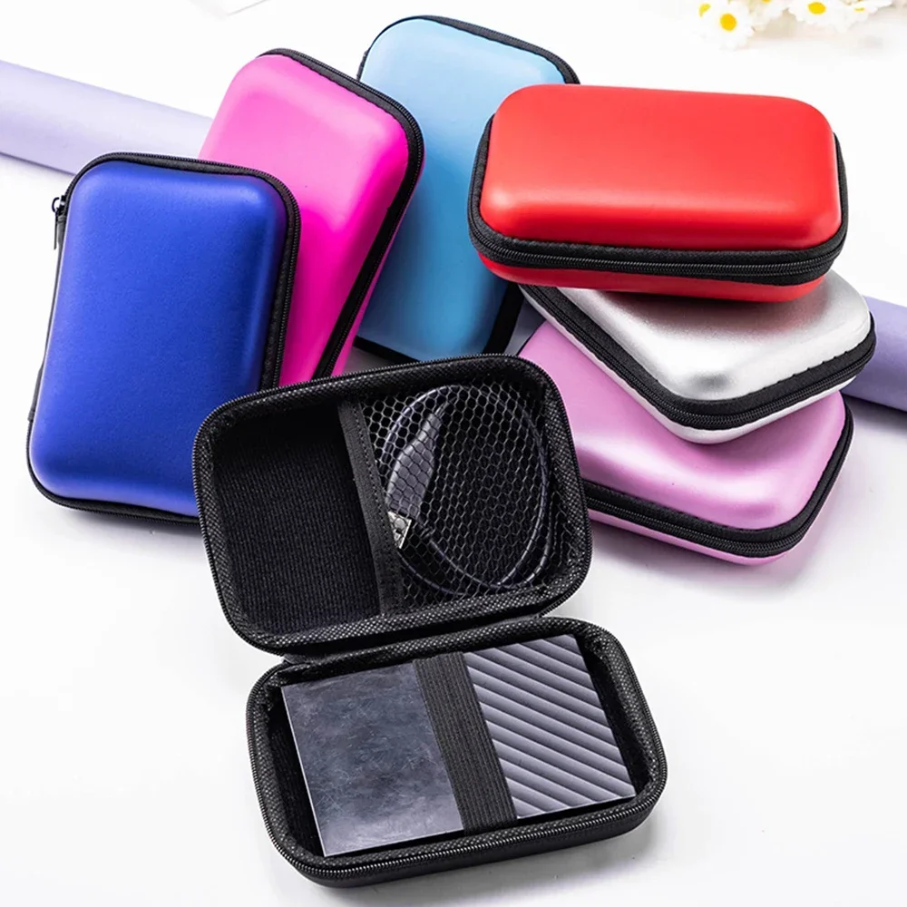 7 colors available 2.5 Inch HDD Box Bag Case Portable Hard Drive Bag Headset Bag Multi-Function Mobile Power Pack Portable Case