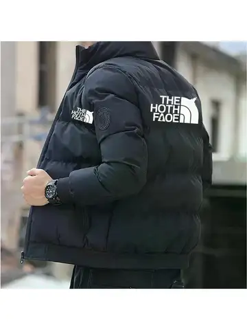 2025 Men's Padded Cotton Jacket, Tiger Head Logo, Short, Thick, Casual, Men's Parkas, Winter Trend, S-5XL