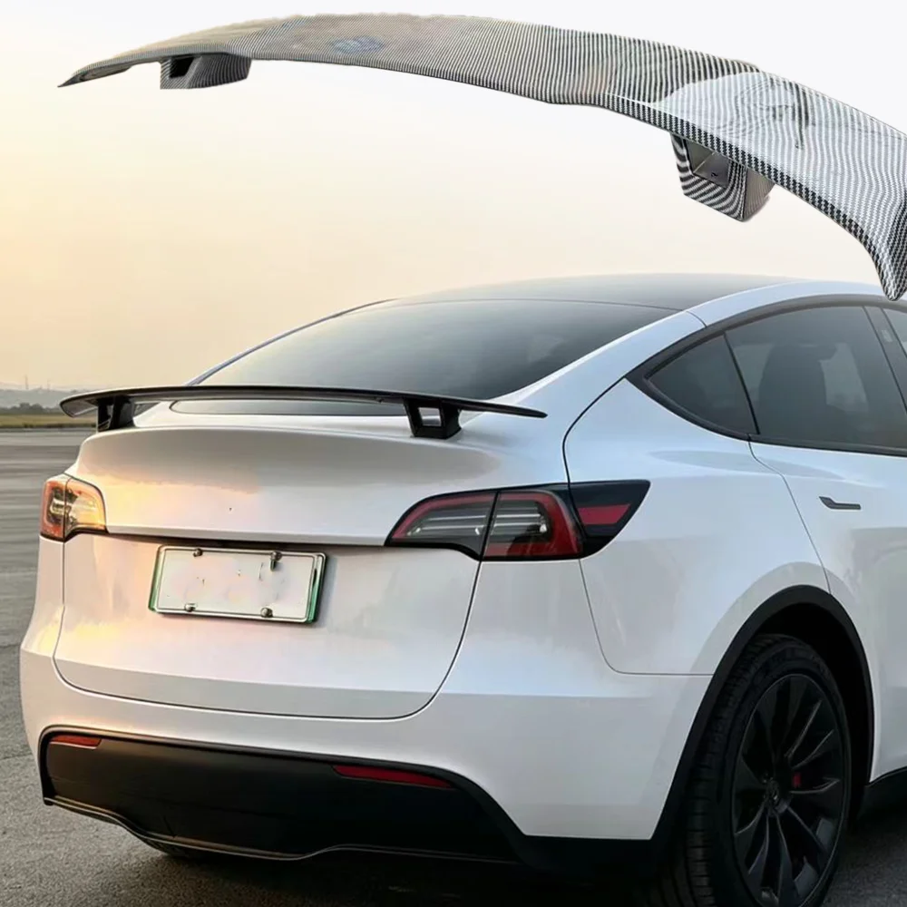 

Suitable for Tesla 20-25 Y-shaped rear trunk lip shaped rear spoiler high-quality carbon fiber MK style body kit tail wing