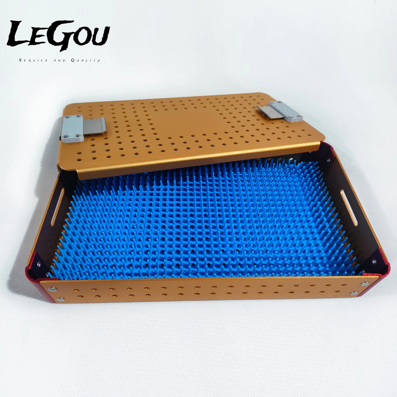 LeGou Professional Sterilization Micro Box With Silicone Mat for Surgical 260*160*25 mm