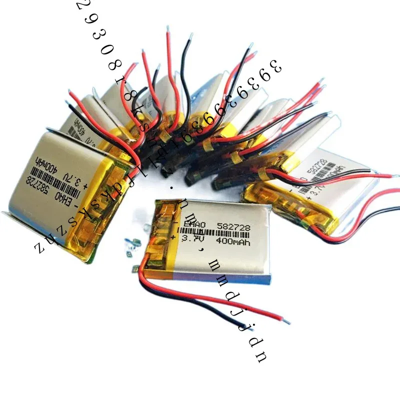 

10 шт. 3,7 В 400 мАч Li Po аккумуляторная батарея 582728 для динамика MP3 MP4 MP5 GPS