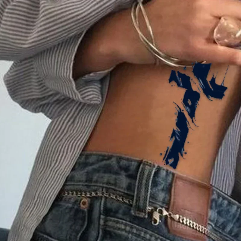 Kräuter Kreuz Tattoo Aufkleber gefälschte Tattoos für Frau Mann Arm Kunst dauerhafte semi-permanente Tattoo Punk temporäre Tattoo wasserdicht – Detail 4
