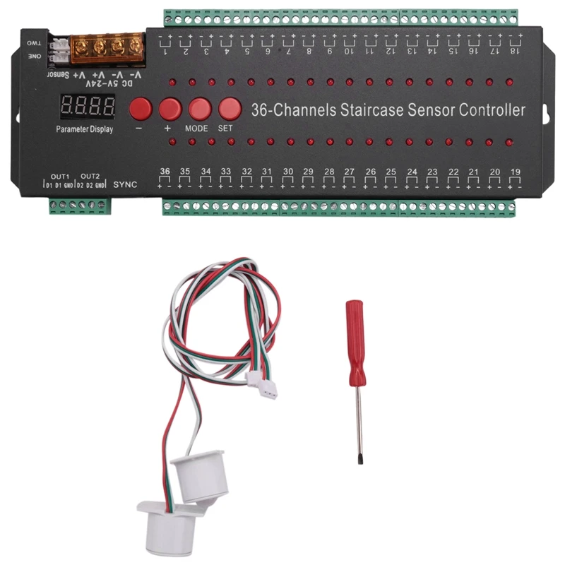 

LED Motion Sensor Stair Light Strip Controller Dimming Indoor Motion 12V Flexible LED Strip Step Staircase Lamp Running