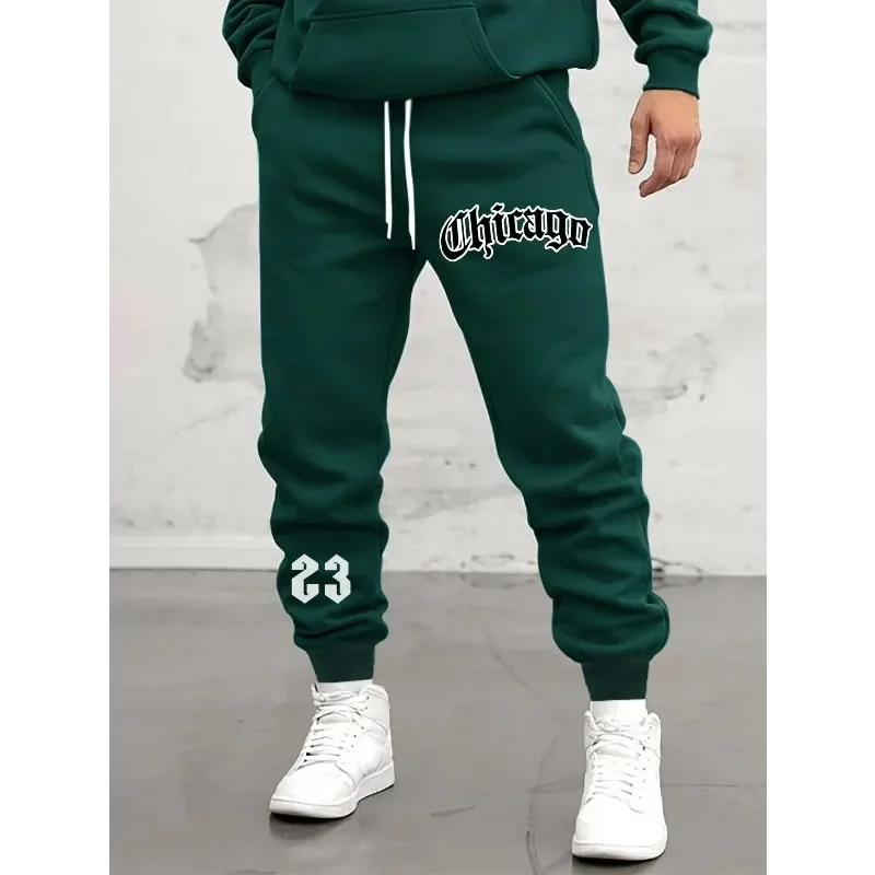 

Men's Pants Autumn and Winter Men's Casual Pants Fleece Sweatpants Drawstring Running Sweatpants S-3XL Jogging Pants 14 Colors