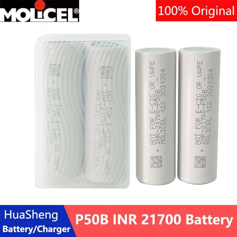 

2-10pcs High-capacity Molicel P50B INR 21700 Battery 5000mAh 50A 3.7V Li-ion Batteries Rechargable 21700 Cell For Flashlight