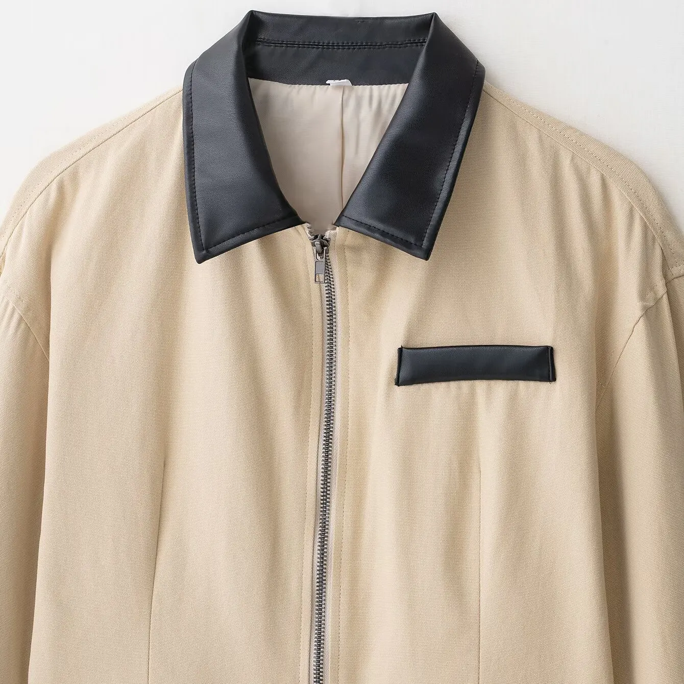 JNLEAOG 秋の新作レディースファションスリムフィットジャケットジッパーウエストシンチングシンプルスリムウエストハイライトコート