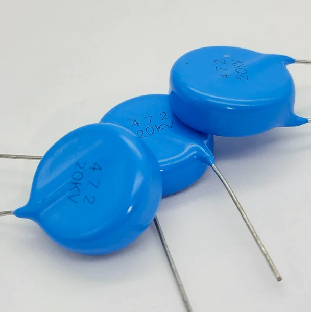 10PCS High frequency blue ceramic chip capacitor 20KV 472K 4700pF high-voltage power supply ceramic dielectric capacitor