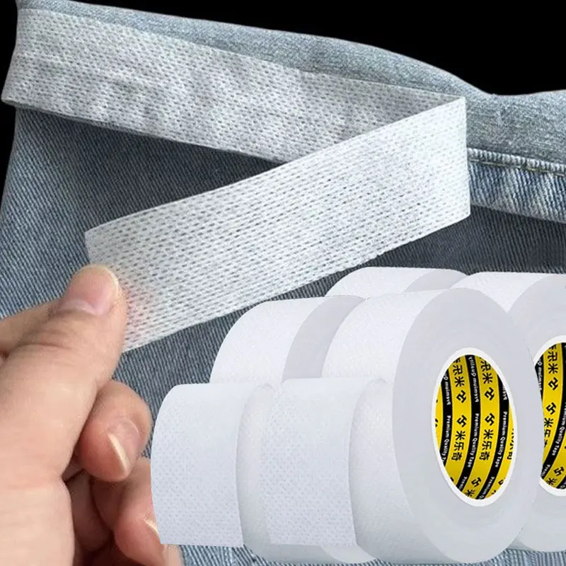 

New Double-side Interlining Adhesive Fabric Cloth Apparel Iron On Hem Tape Edge Shorten Pants DIY Sewing Tool