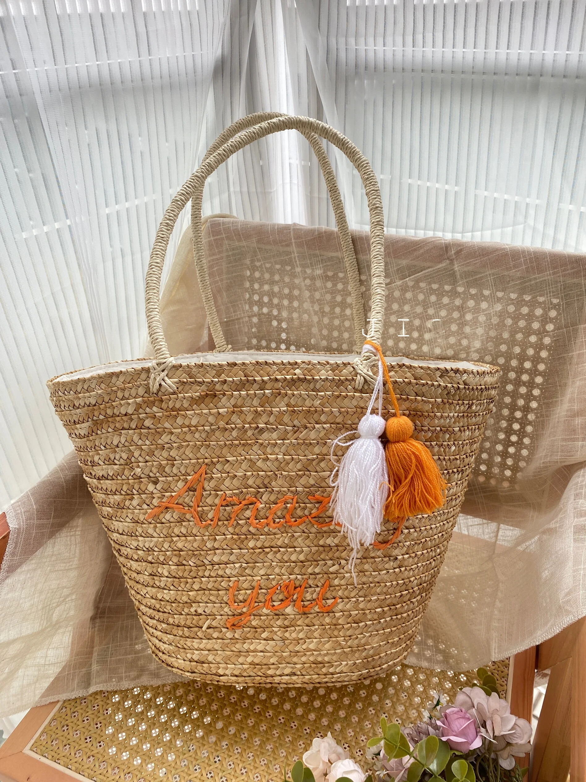 2024 Nieuwe Vrouwen St Geweven Buet Tas Strand Draagtas Retro Mand Weave Multifunctionele Geborduurde Zomer Handtas