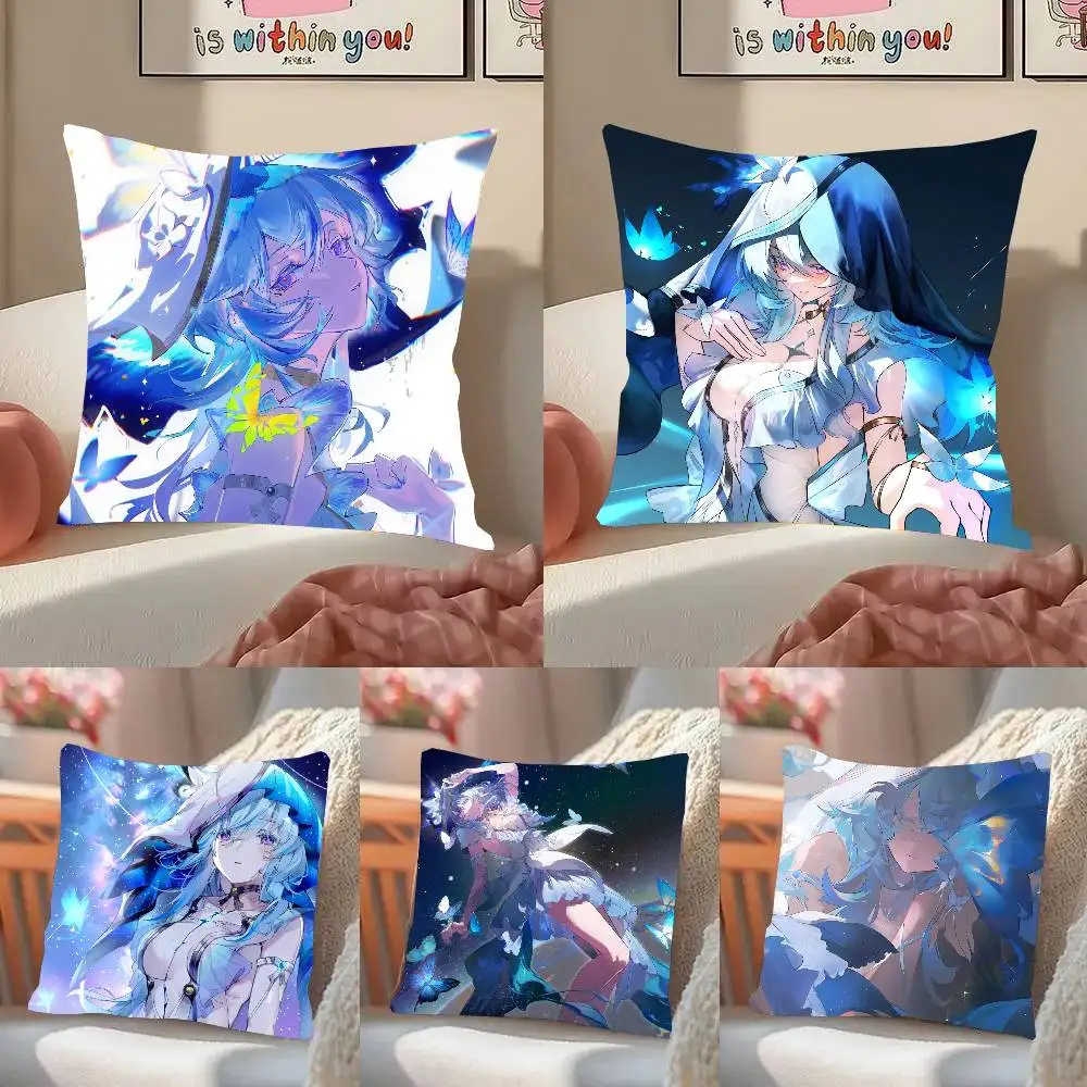 The Shorekeeper Game W-Wuthering Waves Pillow Case Fashion Square Pillowcase Bedroom Sofa Room Ins Decoration Leisure