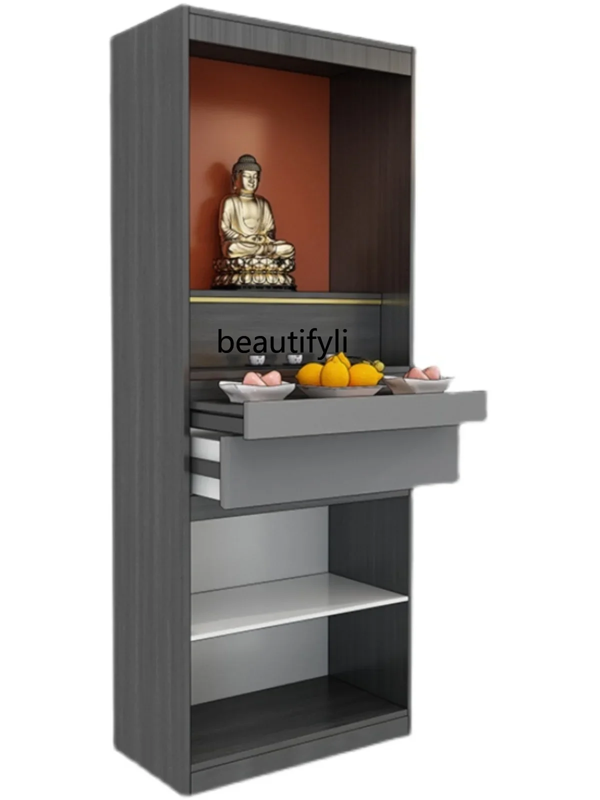 Household Shrine Clothes Closet Solid Wood Worship Table Vertical Light Luxury Buddha Shrine Altar Altar