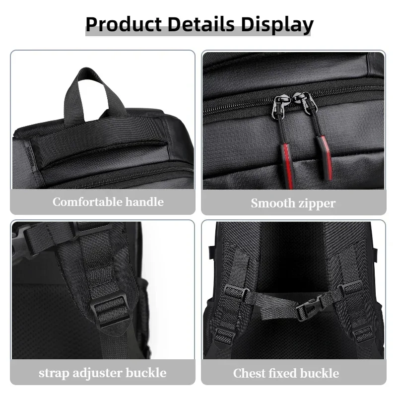 حقيبة ظهر رجال الأعمال متعددة الوظائف - سعة كبيرة، مقصورات متعددة، حقيبة ظهر للكمبيوتر المحمول، حقيبة ظهر للسفر، حقيبة ظهر ترفيهية
