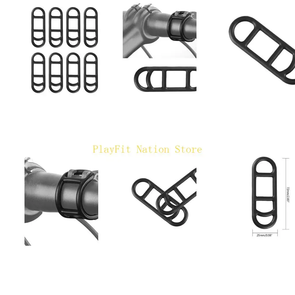 

242F 10 Pcs Bicycles Light Silicone Mount Band Fixing Straps Bike Handlebar Holder Outdoor Cycling Accessories Durable