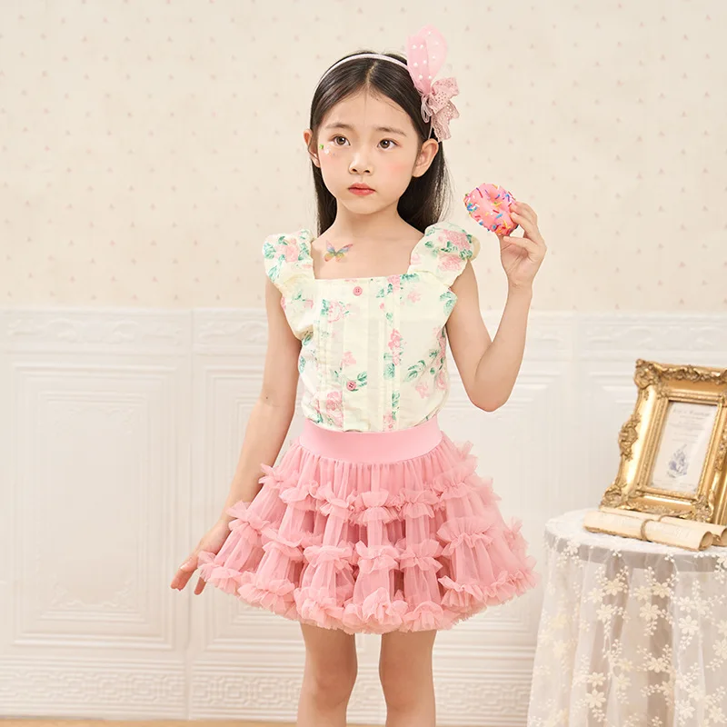 Kid Girls Tutu Skirts Ball Gown Princess Skirt Summer New Children Skirts Fluffy Skirts Puffy Tulle Skirts