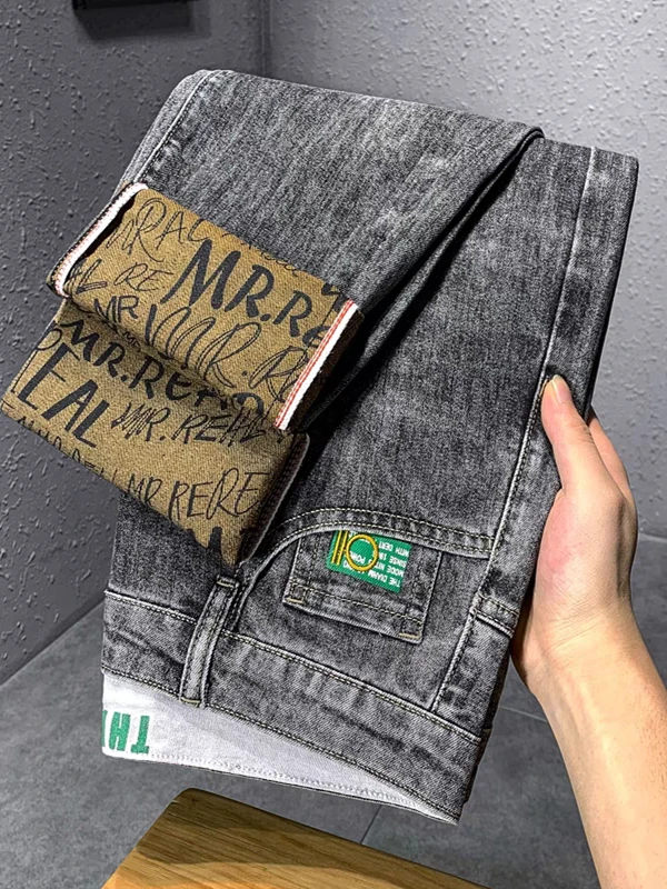 

Мужские джинсы прямого кроя Slim Fit из легкого денима для лета, эластичные, повседневные, из смесового хлопка и полиэстера, с охлаждающим эффектом