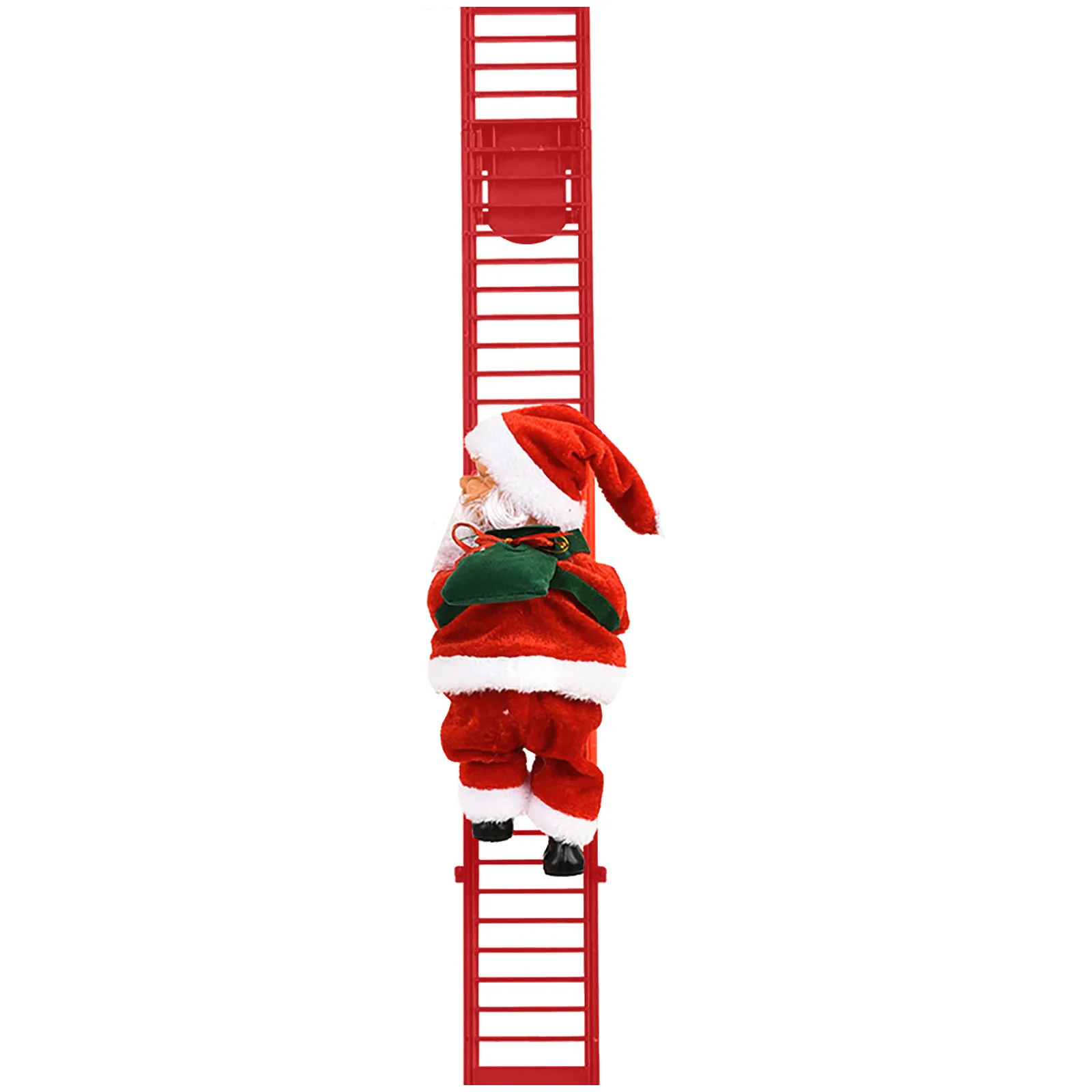 2023 Electric Climbing Ladder Santa Claus with Music & LED Light, Xmas Tree Decorations Hanging Christmas Ornaments Tree Decor