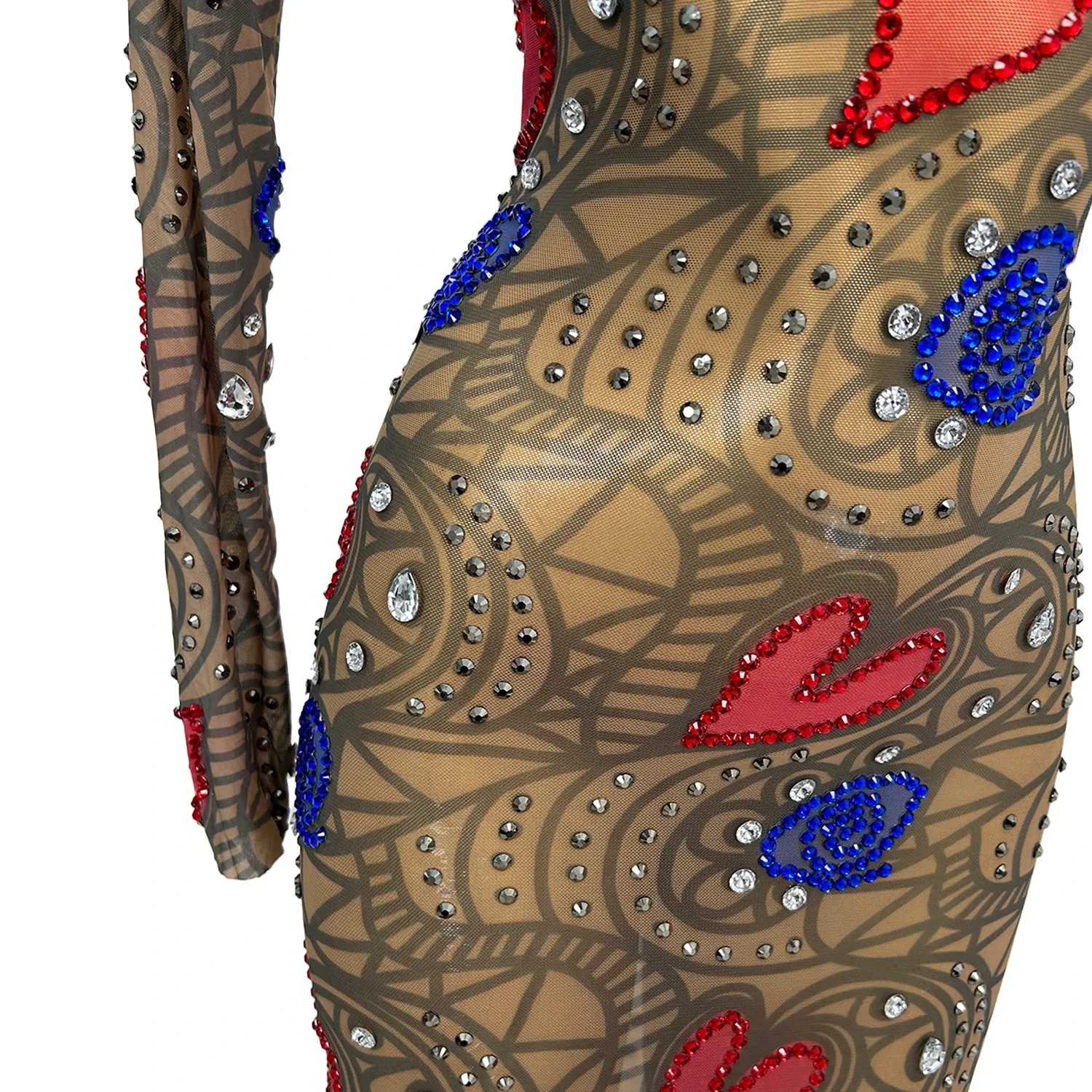 เซ็กซี่คริสตัล Rhinestone ค็อกเทลปาร์ตี้ชุดอาหารค่ําชุดผู้หญิงพรหมชุดยาวหญิงความยาวชั้นชุดราตรี