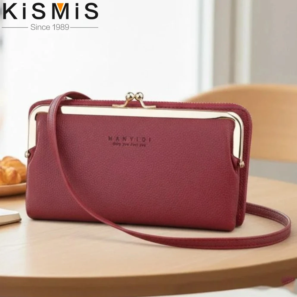 

Women Crossbody Bag PU Leather Handbag Double Layer Clutch Wallet for Women Travel Daily Casual Fashion Shoulder Bag Purse
