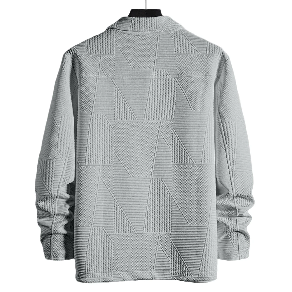 

Mens Casual Solid Color Long Sleeve Shirt with Buttoned Turndown Collar for Daily and Holiday Wear Sweatshirt Style