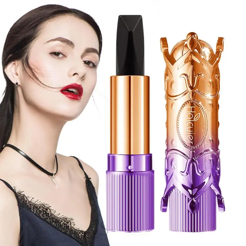 Set di balsamo per lucidalabbra colorato con rossetto neutro Set di rossetti a triplo colore con illusione in oro viola per uso quotidiano fantasia