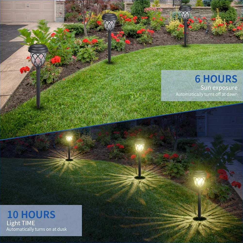 

6pcs Ground Plug Light LED Garden Outdoor Lights Lawn Waterproof Small Yard Stake Solar Powered ABS 600mAh 6 8 Hours
