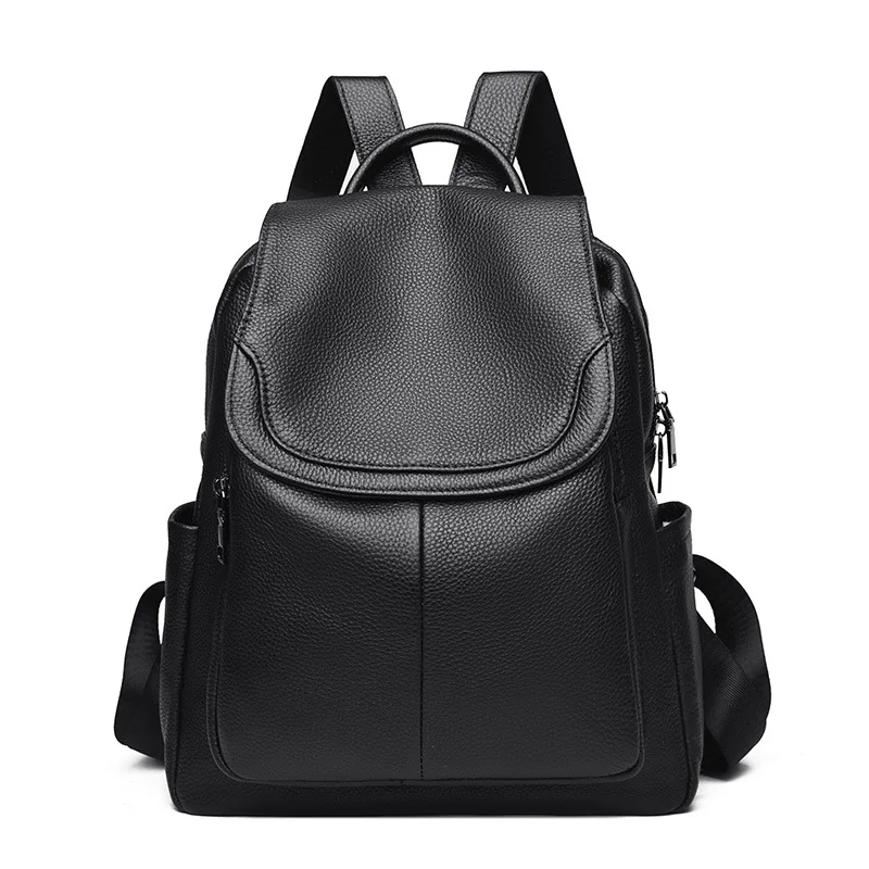 2025 신상 패션 정품 가죽 여성 백팩 명품 브랜드 여성 천연 가죽 여학생 캐주얼 백팩
