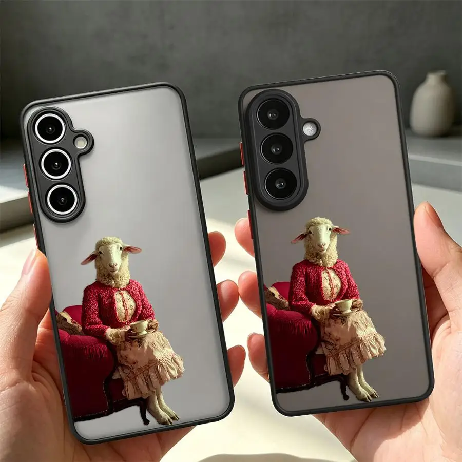Ancient Style Sheep Case for Samsung Galaxy A54 A56 A55 A14 A23 A52S A72 A17 A52 A73 A33 A35 A53 A34 A36 A16 A15 Phone Cover