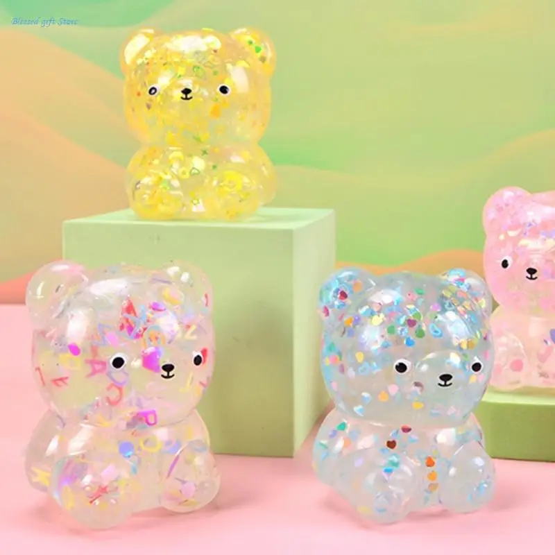 Giocattolo antistress Spremere mano JellyBear Puntelli per scherzi pratici Palline sfiato Giocattolo Regalo per bambini