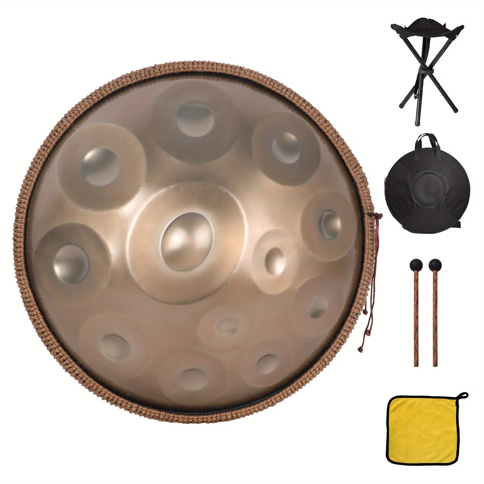 

Premium High Quality Handpan Drum 22 Inch Metal Drum D Minor 12 Tone Handpan Drum & Performance Professional Grade New