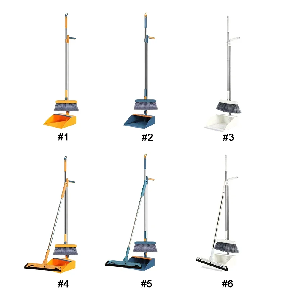 Broom Scoop Set Household Folding Dustpan Broom and Shovel Set Bathroom Water Wiper Pet Hair Grabber Sweeping Cleaning Tools