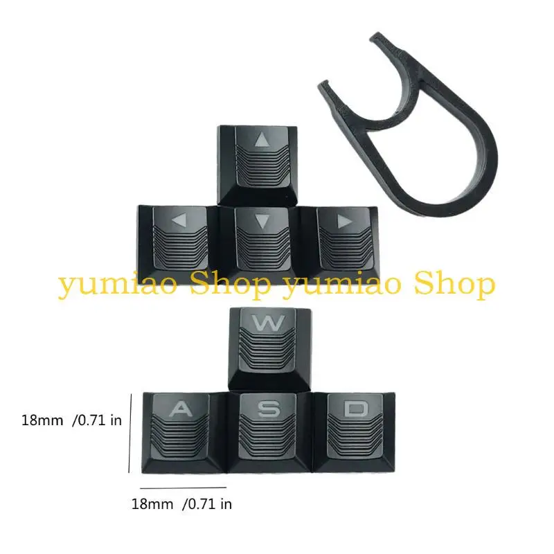 587B مفاتيح مفاتيح شفافة لـ WASD و Arrows Keys تعزز الكتابة للألعاب الليلية