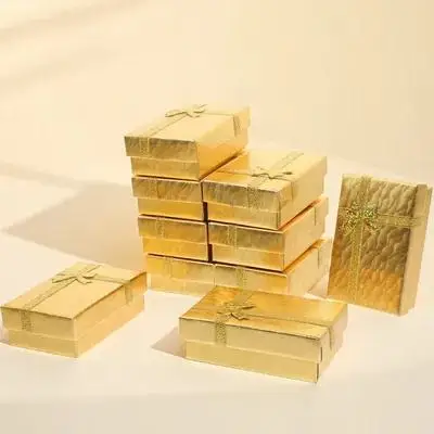 24Pcs Jewelry Packaging Box Small Portable Ring Earrings Necklace Organizer Travel Storage Case Necklace Packing Boxes