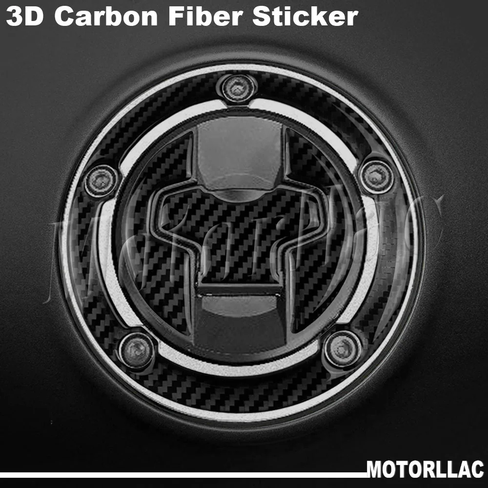 3D Carbon Fiber Motorcycle Tank Cap Cover Sticker Decal Accessories For Suzuki GSXR 1000 GSX-S 750 V-STROM 1050 XT DL 650 1000