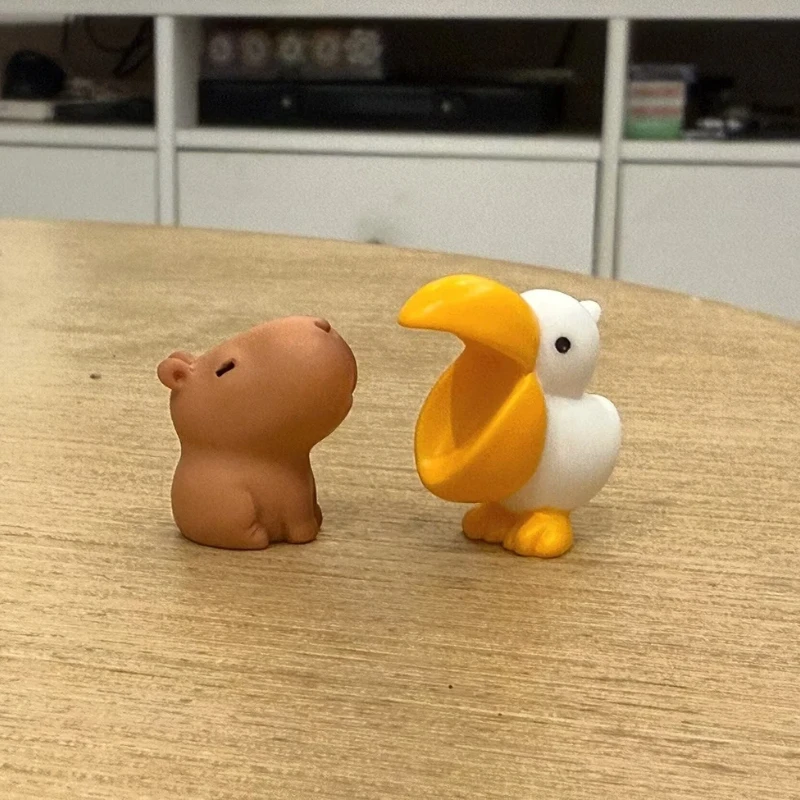 'During Work Hours, Eating Colleagues Is Prohibited.' Car Decorative Small Ornaments, Mini Female Cute Pelican And Capybara Gift