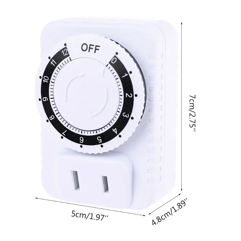 US 10A 1200W 12 ชั่วโมงปลั๊ก-Mechanical Electric Outlet Timers สวิทช์ AC110V ประหยัดพลังงาน Outlet Timers สําหรับเครื่องใช้ภายในบ้าน