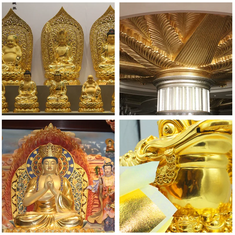 Aomily 2g/5g Genuine Gold Leaf Flake Pure Gold Foil Gilding Handicrafts Decoration DIY Create Noble Handicrafts Gift Not Edible